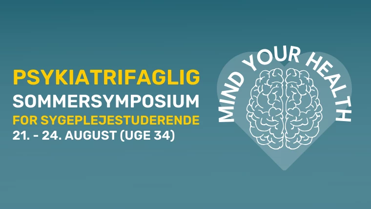 Grafisk illustration af datoer for Psykiatrifaglig Sommersymposium.