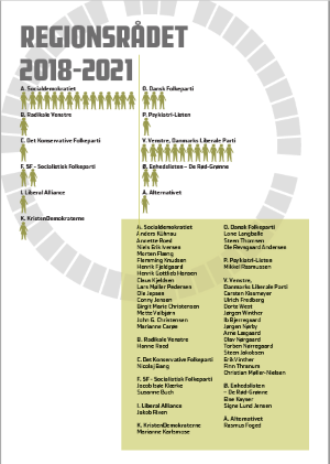 Gå til stor udgave af infografik om Regionsrådet 2018-2021