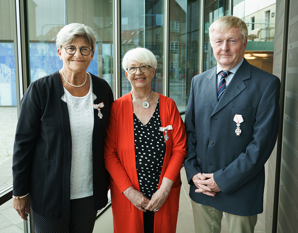 Conny Jensen, Olav Nørgaard og Marianne Carøe modtog 26. juni 2019 Dannebrogsordenens Ridderkors