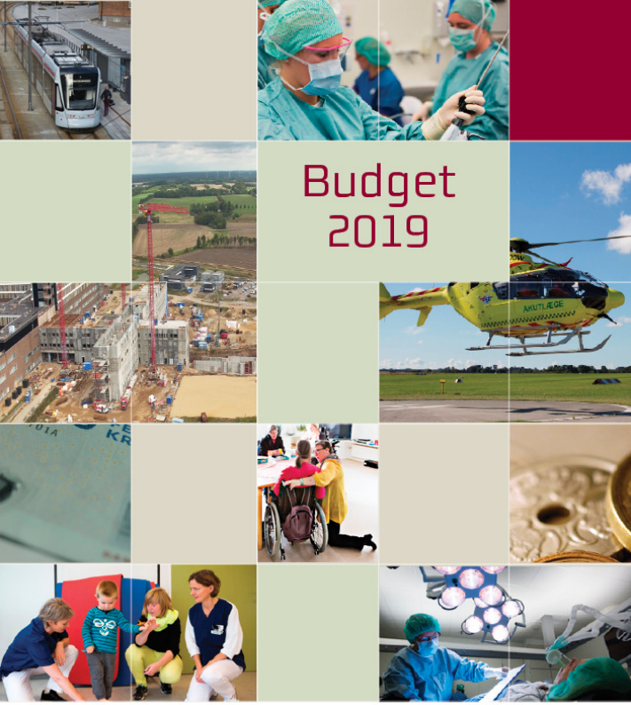 Forsiden af Regions Midtjyllands budget 2019