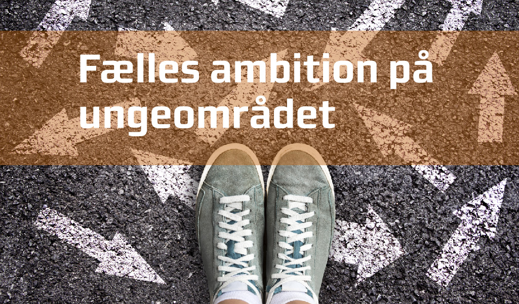 Illustration fra forsiden af den vedtagne ambition for en ungeindsats for de 16-29 årige.