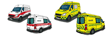 Reddere fra svenske Samariten, danske Responce og Falck sidder fra september 2009 bag rattet i Region Midtjyllands ambulancetjeneste.