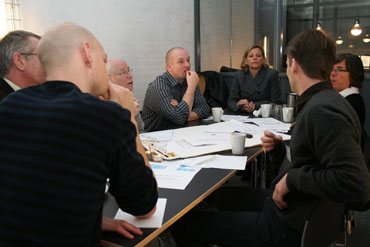 Diskussion om oplevelsesøkonomi ved workshop