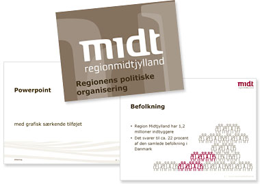 collage af dias i Region Midtjyllands design