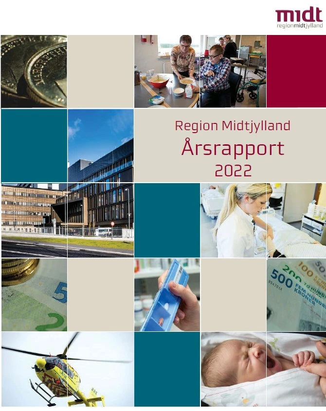 Forsiden på Region Midtjyllands Årsrapport 2022.