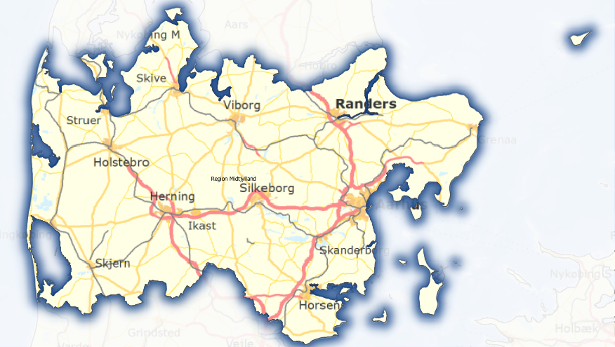 kort over midtjylland Webkort Med Jordforureningsdata Region Midtjylland kort over midtjylland