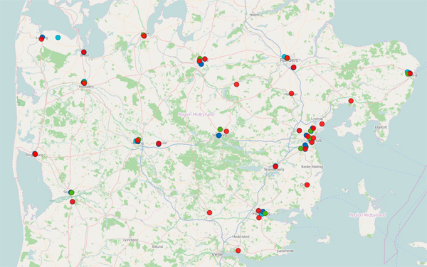 Link til kort over uddannelsesinstitutioner i Region Midtjylland