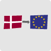Dannebrog og EU flag